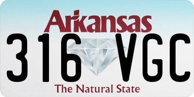 AR license plate 316VGC
