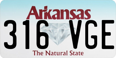 AR license plate 316VGE