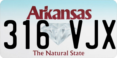 AR license plate 316VJX