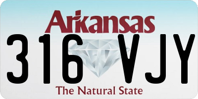 AR license plate 316VJY