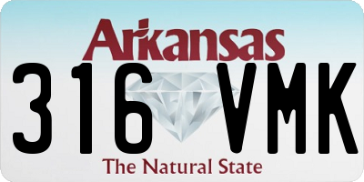 AR license plate 316VMK