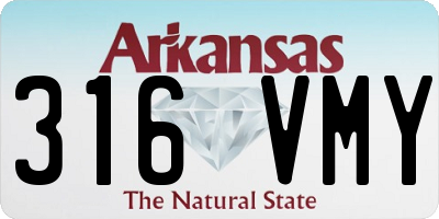 AR license plate 316VMY