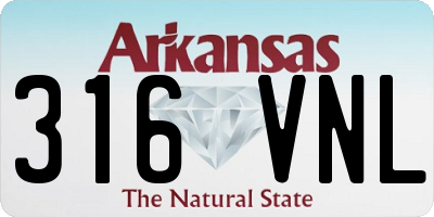 AR license plate 316VNL