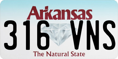 AR license plate 316VNS