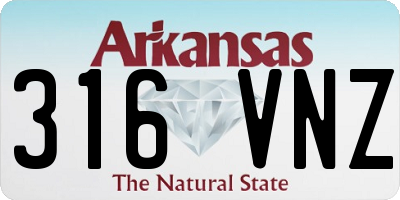 AR license plate 316VNZ
