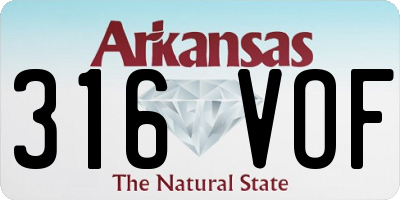 AR license plate 316VOF