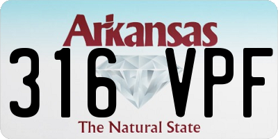 AR license plate 316VPF