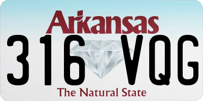 AR license plate 316VQG