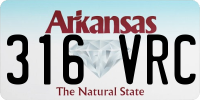 AR license plate 316VRC