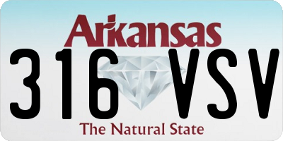 AR license plate 316VSV