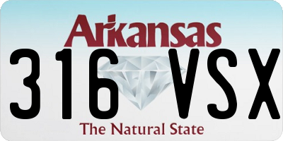 AR license plate 316VSX