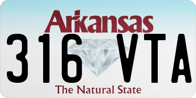 AR license plate 316VTA