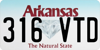 AR license plate 316VTD