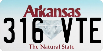 AR license plate 316VTE