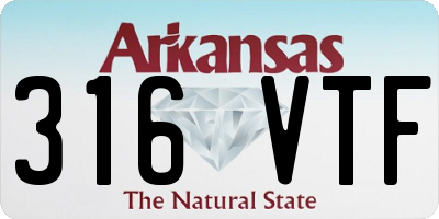 AR license plate 316VTF
