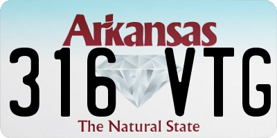 AR license plate 316VTG