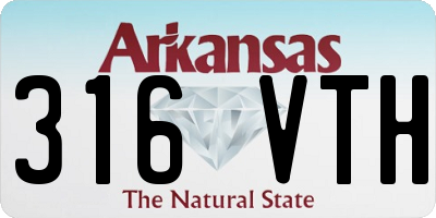 AR license plate 316VTH