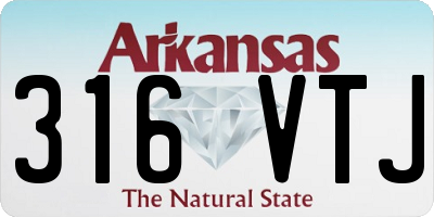 AR license plate 316VTJ