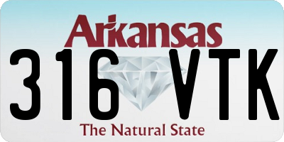 AR license plate 316VTK