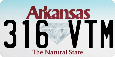 AR license plate 316VTM