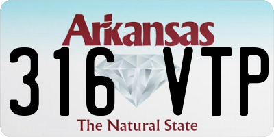 AR license plate 316VTP