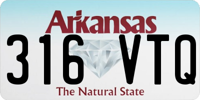 AR license plate 316VTQ