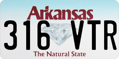 AR license plate 316VTR