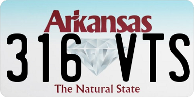 AR license plate 316VTS