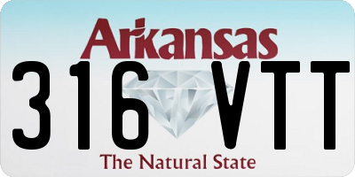 AR license plate 316VTT