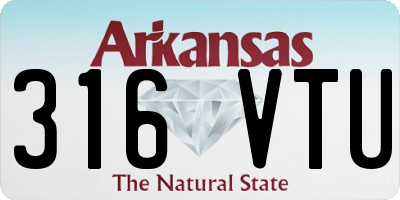 AR license plate 316VTU