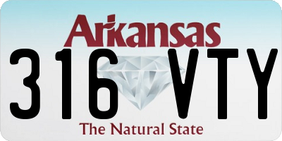 AR license plate 316VTY
