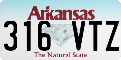 AR license plate 316VTZ