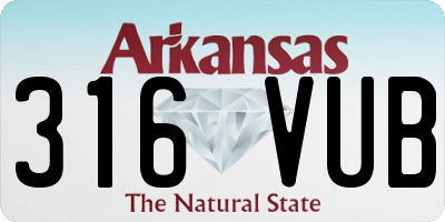 AR license plate 316VUB