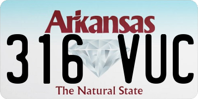 AR license plate 316VUC