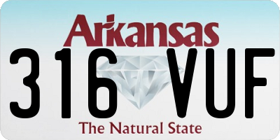 AR license plate 316VUF