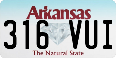 AR license plate 316VUI
