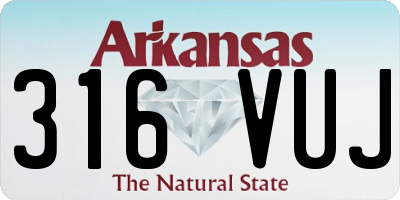 AR license plate 316VUJ