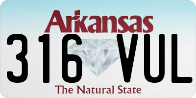AR license plate 316VUL