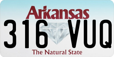 AR license plate 316VUQ