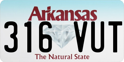 AR license plate 316VUT