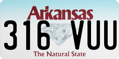 AR license plate 316VUU