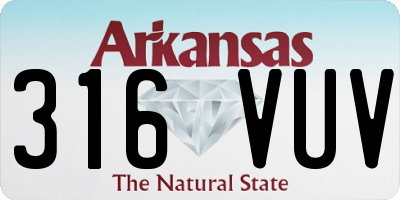 AR license plate 316VUV