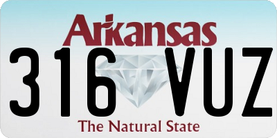 AR license plate 316VUZ