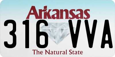 AR license plate 316VVA