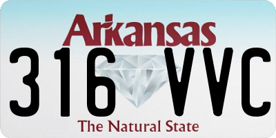 AR license plate 316VVC