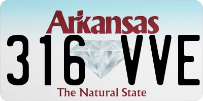 AR license plate 316VVE