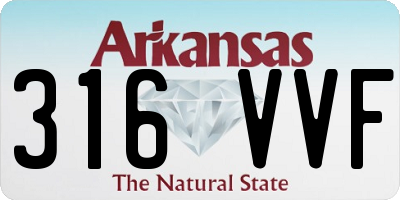 AR license plate 316VVF