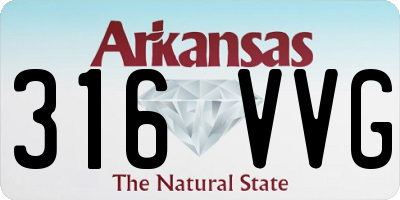 AR license plate 316VVG