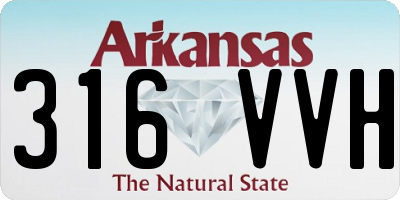 AR license plate 316VVH