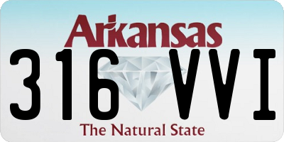 AR license plate 316VVI